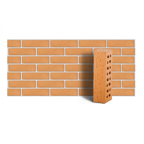 Кирпич лицевой ЛСР клинкер “Марсель” кремовый береста