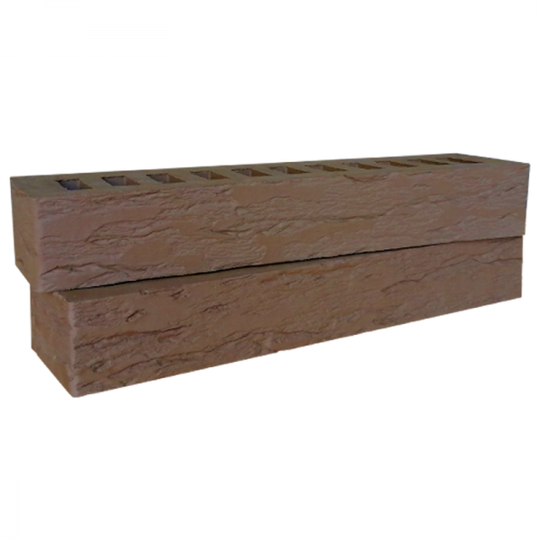 Кирпич лицевой ригель Коричневый Rock. Красная Гвардия