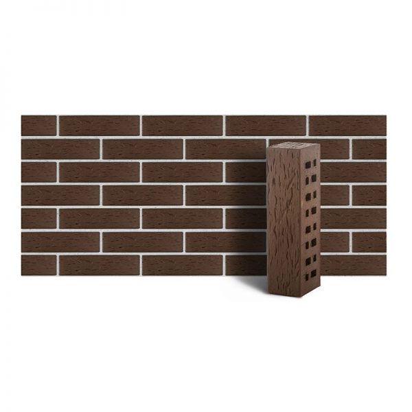 Кирпич лицевой ЛСР клинкер “Мюнхен” коричневый береста