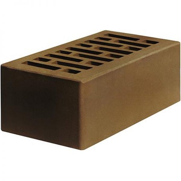 Кирпич лицевой Строма Коричневый Гладкий полуторный