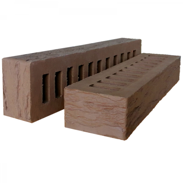 Кирпич лицевой ригель Коричневый Rock. Красная Гвардия