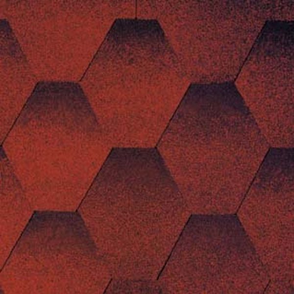 Гибкая черепица Tegola Nordland Нордик Красный с отливом