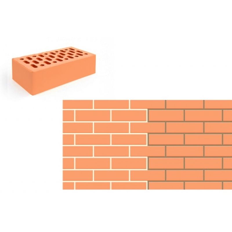 Кирпич лицевой НКЗ “Абрикос” гладкий утолщенный