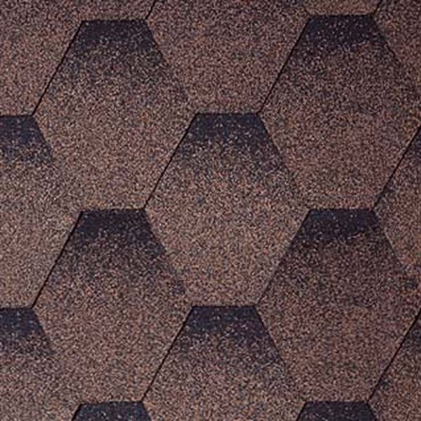 Гибкая черепица Tegola Nordland Нордик Коричневый с отливом