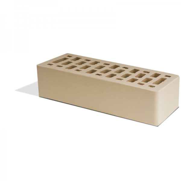 Кирпич лицевой Маркинский КЗ Светло-бежевый гладкий одинарный