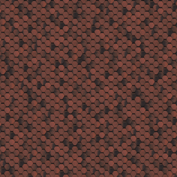 Гибкая черепица Shinglas Финская черепица Соната Красный бленд