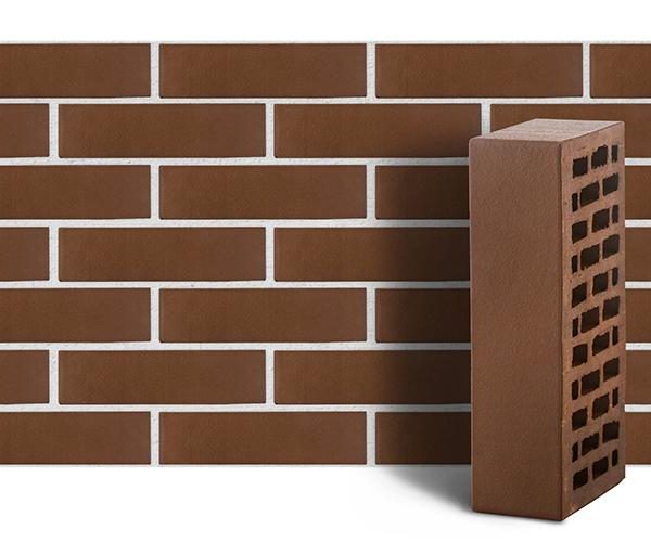 Кирпич лицевой ЛСР коричневый гладкий одинарный