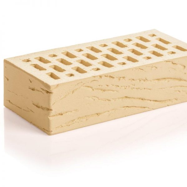 Кирпич лицевой клинкерный одинарный Магма Белый топаз антик