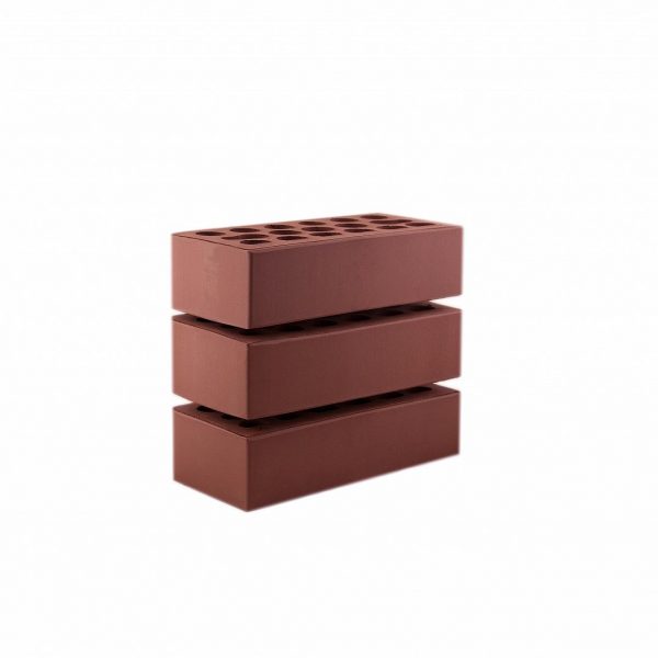 Кирпич лицевой Керма Бордо гладкий одинарный