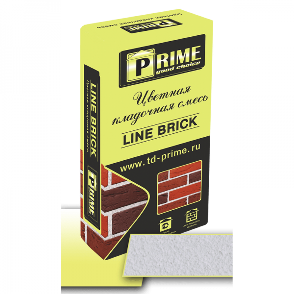 Цветная кладочная смесь Prime “Line Brick’«Wasser». Белая 25 кг