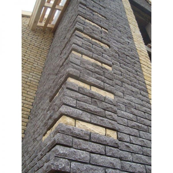 Кирпич облицовочный гиперпрессованный Гипербел М250 Ложок Графит Скала 230х50х65 мм 0. 5 НФ