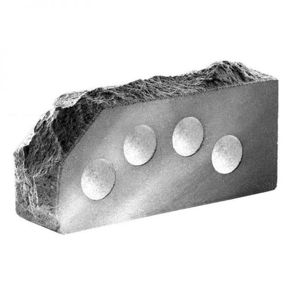 Кирпич облицовочный гиперпрессованный Литос М250 Ложок-Тычок 45 Графит 230х100х65 мм 1 НФ