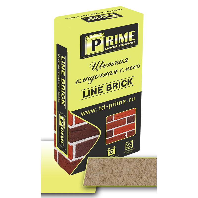 Цветная кладочная смесь Prime “Line Brick’«Wasser». Бежевая 25 кг Цветная кладочная смесь Prime “Line Brick’«Wasser». Бежевая 25 кг