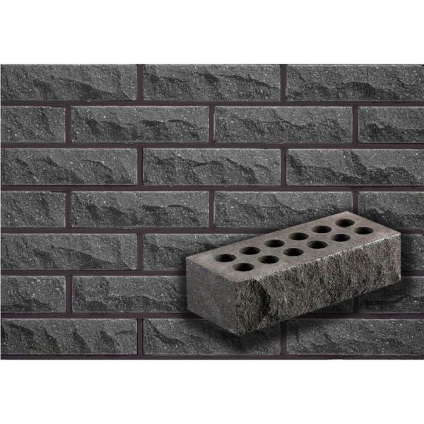 Кирпич облицовочный гиперпрессованный Литос М250 Ложок Графит 250х100х65 мм 1 НФ