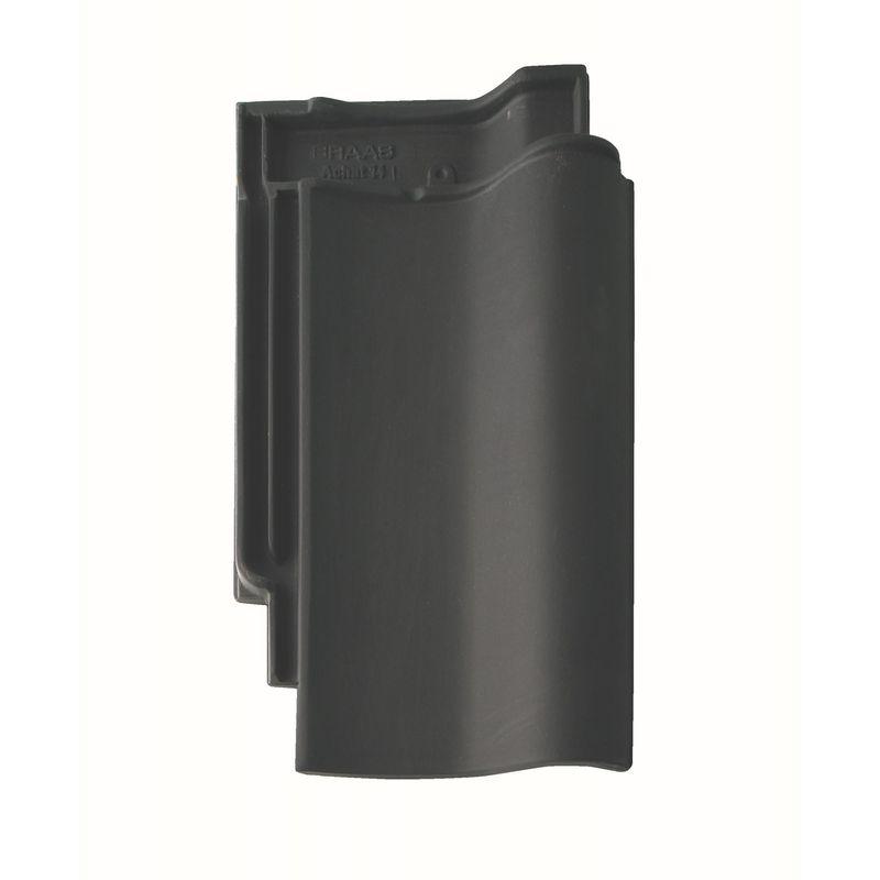 Керамическая рядовая черепица BRAAS Агат 14 антрацит ангоб Керамическая рядовая черепица BRAAS Агат 14 антрацит ангоб