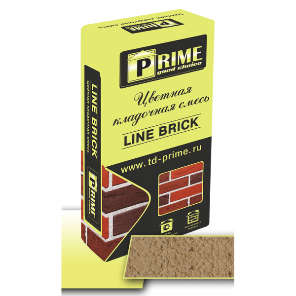 Цветная кладочная смесь Prime “Line Brick’«Wasser». Кремово-желтая 25 кг