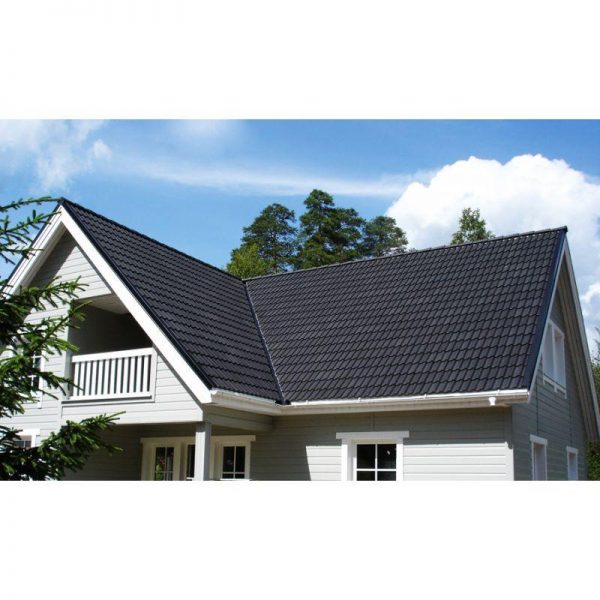 Цементно-песчаная черепица Baltic Tile рядовая Sea Wave черный