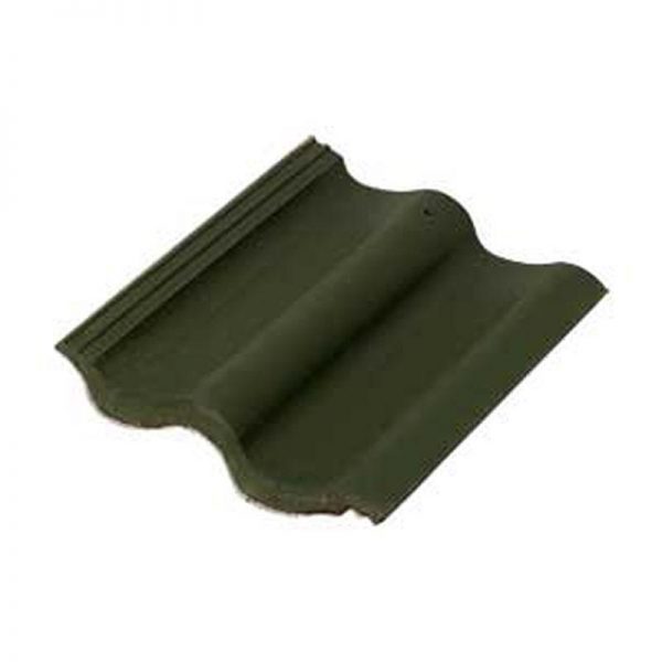 Цементно-песчаная черепица Baltic Tile рядовая Sea Wave зеленый