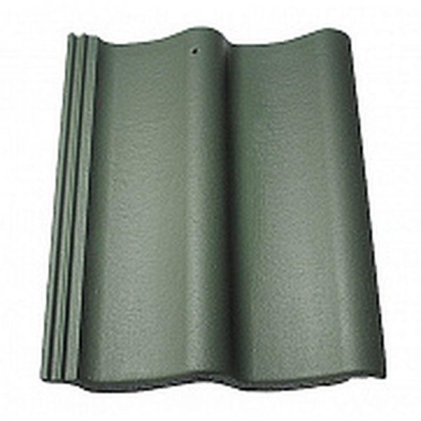 Цементно-песчаная черепица Baltic Tile рядовая Sea Wave зеленый