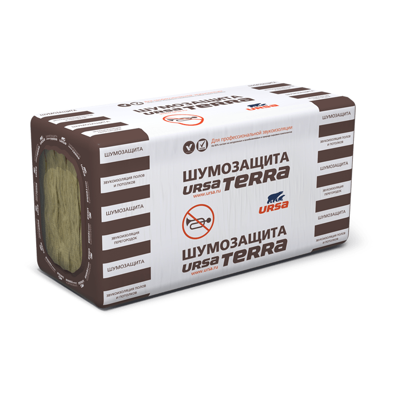 Утеплитель URSA TERRA 34 PN Шумозащита Утеплитель URSA TERRA 34 PN Шумозащита