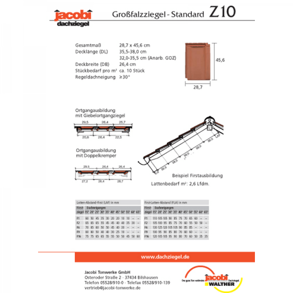 Черепица керамическая Jacobi Z10 благородный чёрный