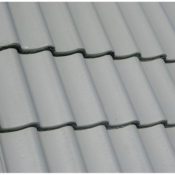 Цементно-песчаная черепица Baltic Tile рядовая Sea Wave серый