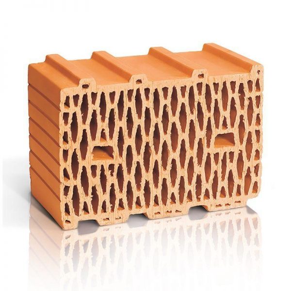 Крупноформатный поризованный керамический блок ЛСР 10.7 NF М100