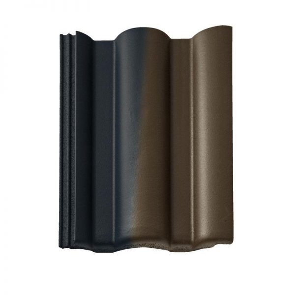 Цементно-песчаная черепица рядовая BRAAS Таунус темно-коричневый Антик