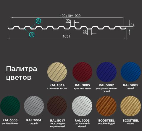 Профилированный лист С-21