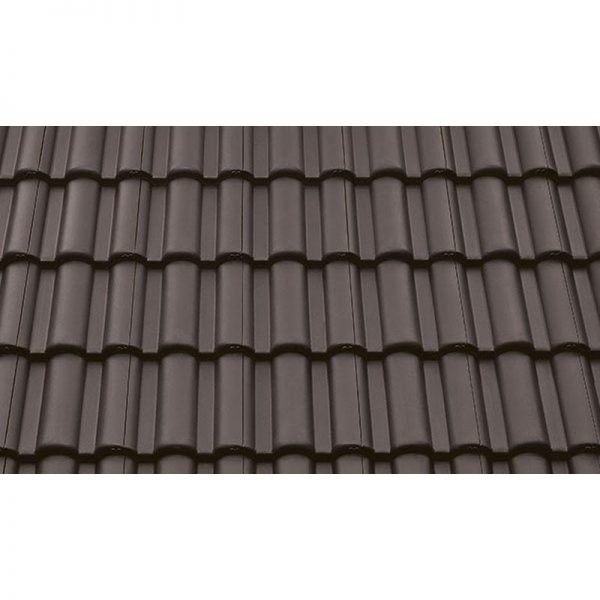 Цементно-песчаная черепица рядовая BRAAS Таунус темно-коричневая