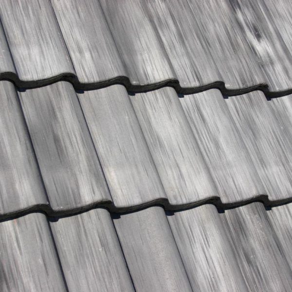 Цементно-песчаная черепица Baltic Tile рядовая Sea Wave антик серый