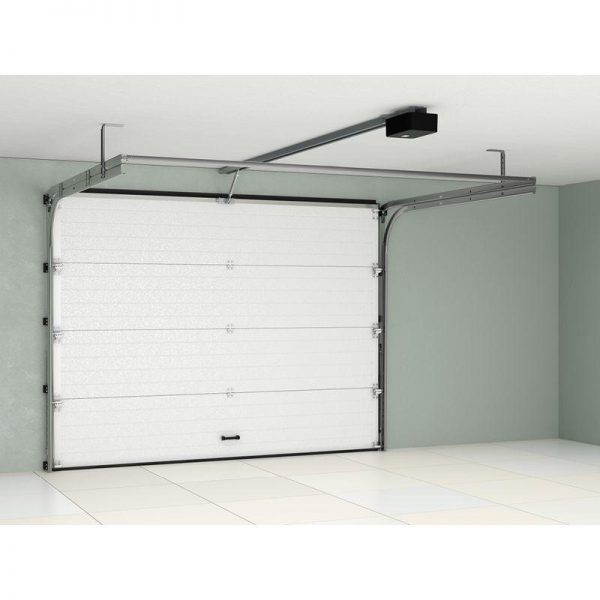 Гаражные секционные ворота из алюминиевых сэндвич-панелей с пружинами растяжения RSD01LUX