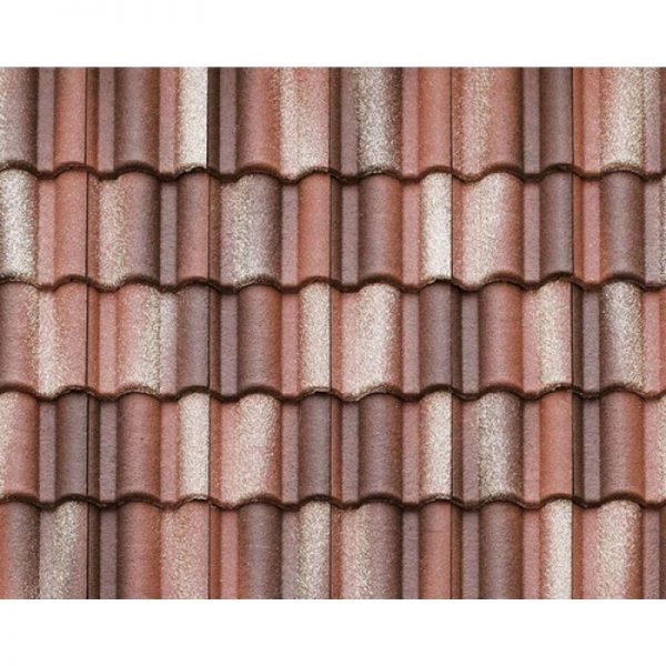 Цементно-песчаная черепица рядовая BRAAS Адриа Красная