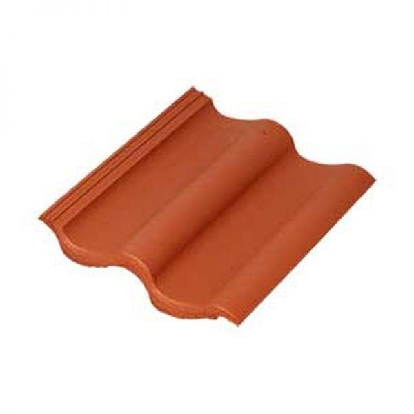 Цементно-песчаная черепица Baltic Tile рядовая Sea Wave Кирпично-красный