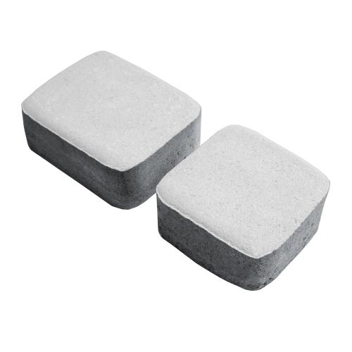 Плитка тротуарная бетонная Зенит Черноземье «Старый Город» 2 камня 60мм белый