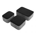 Плитка тротуарная бетонная Зенит Черноземье «Старый Город» 3 камня 60мм черный