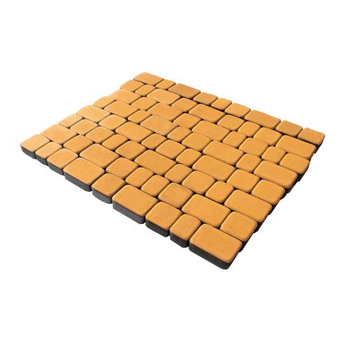 Плитка тротуарная бетонная Зенит Черноземье «Старый Город» 3 камня 60мм желтый