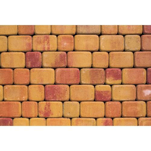 Плитка тротуарная бетонная Зенит Черноземье «Старый Город» 2 камня 40мм color-mix «Шафран»