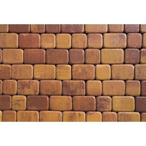 Плитка тротуарная бетонная Зенит Черноземье «Старый Город» 2 камня 40мм color-mix «Золотая осень»