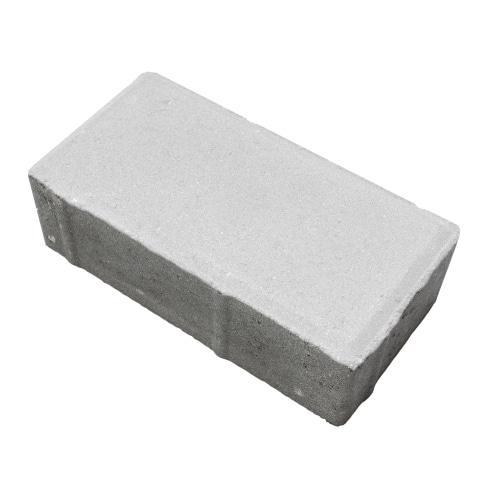 Плитка тротуарная бетонная Зенит Черноземье «Брусчатка» 40мм белый