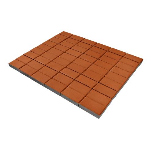 Плитка тротуарная бетонная Зенит Черноземье «Брусчатка» 40мм оранжевый