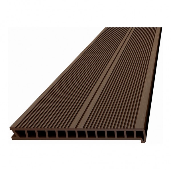 Ступень ДПК Deckron 320х28х4000 Коричневый Пустотелая