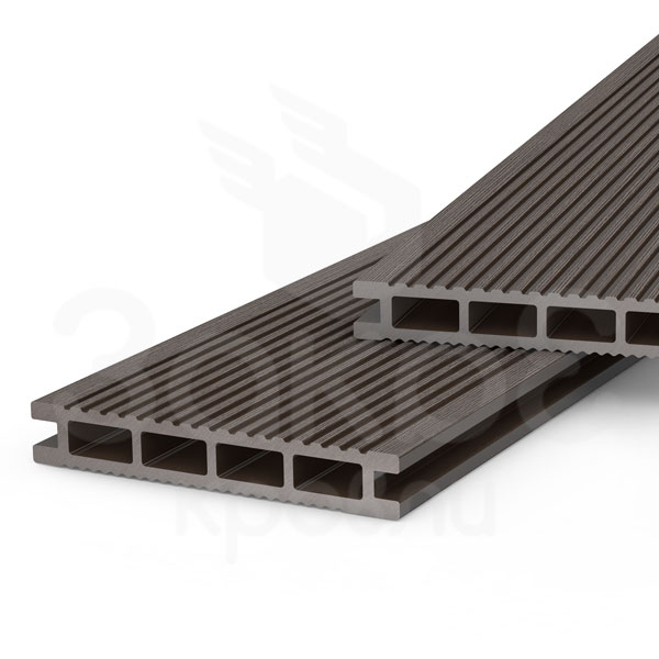 Террасная доска Darvolex 150х23.5х4000 Серый Пустотелая