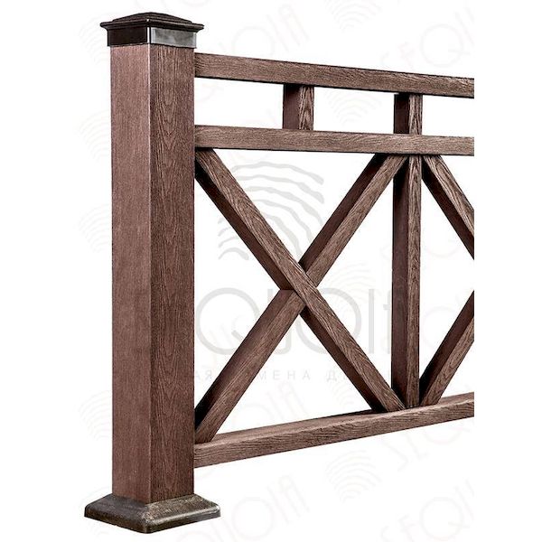 Перила Sequoia Evolution 3D WOOD 45х90х3000 BROWN