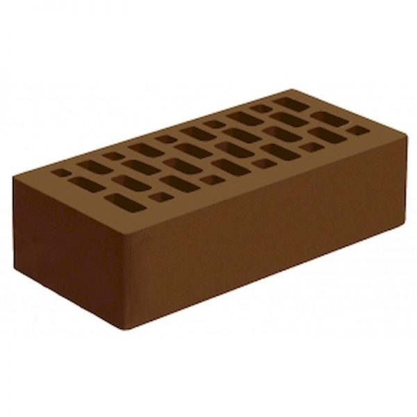 Кирпич облицовочный Голицынский КЗ М175 КОРИЧНЕВЫЙ гладкий 250Х120Х65 мм 1НФ