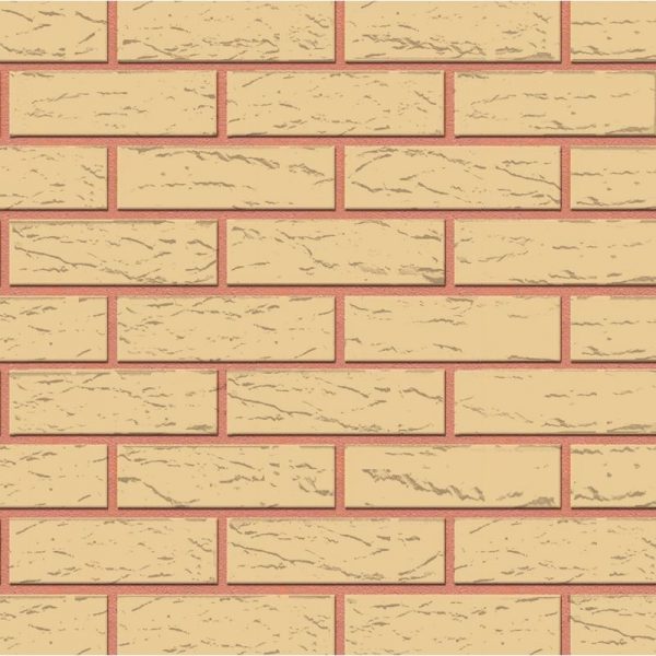 Кирпич облицовочный Голицынский КЗ М175 Слоновая кость РУСТ 250Х120Х65 мм 1НФ