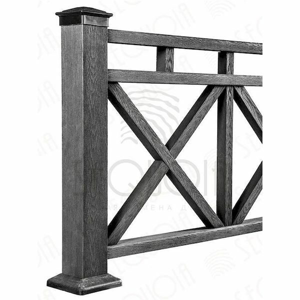 Столб Sequoia Evolution 3D WOOD 120х120х3000 WHITE