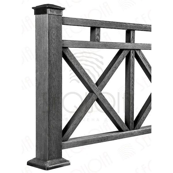 Столб Sequoia Evolution 3D WOOD 120х120х3000 BROWN