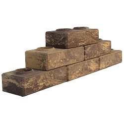 Лего кирпич облицовочный гиперпрессованный Мрамор желтый-коричневый премиум-класса фирмы ERMIX