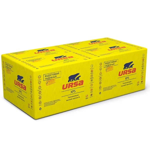 Утеплитель Экструдированный пенополистирол Ursa XPS 50 мм 600×1180 мм 0.71 м²